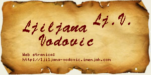 Ljiljana Vodović vizit kartica